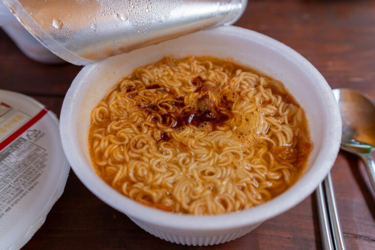 white ceramic bowl with noodles